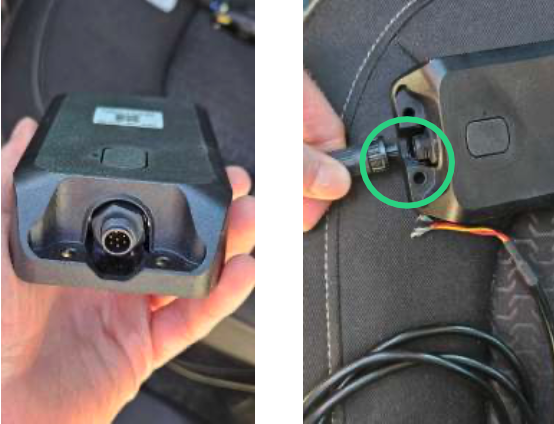Deutsch connector connected to the GPS device